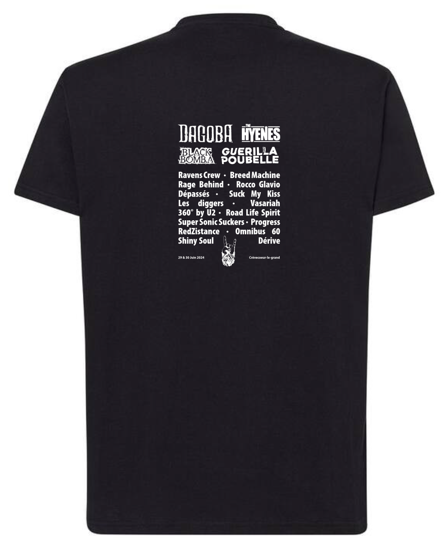 T-shirt noir Adulte - Barb'n'Rock 2024