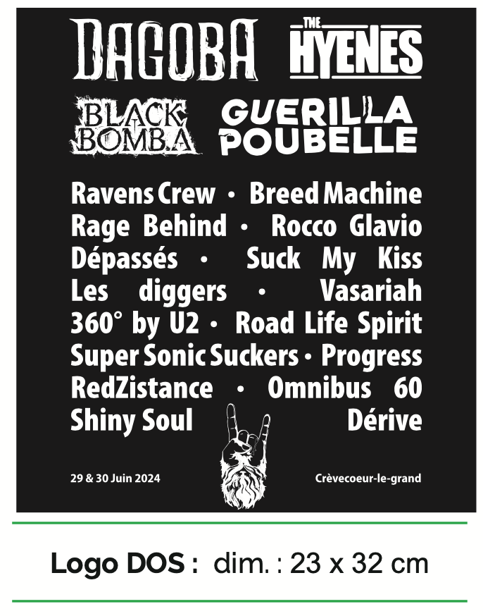 T-shirt noir Adulte - Barb'n'Rock 2024